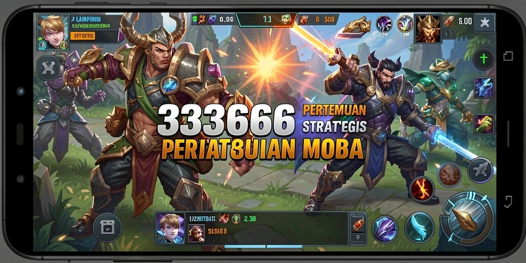 Gameplay seru dari 333666 dengan aksi MOBA yang mendebarkan.