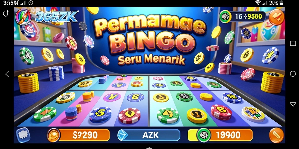 Tampilan gameplay Bingo yang menarik dan seru di 365ZK.