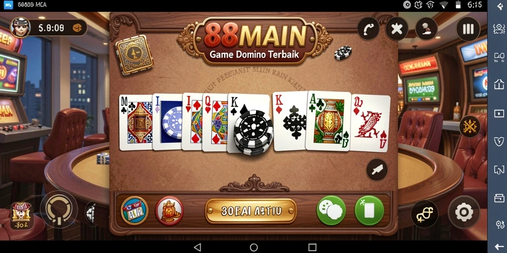 Screenshot 88MAIN menampilkan gameplay Domino yang seru dan kompetitif.