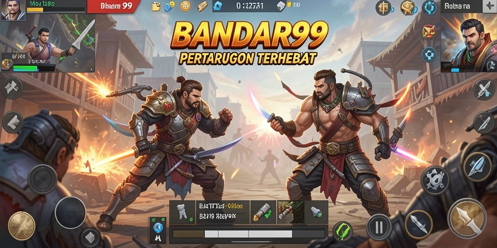 Tangkapan layar utama BANDAR99 menampilkan pertarungan mendebarkan dalam Battle Royale.