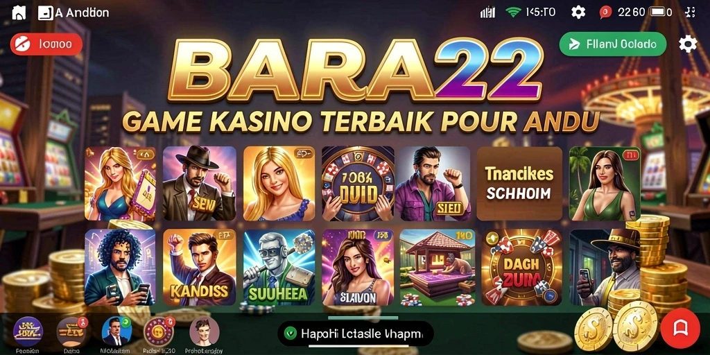 Tampilan menakjubkan dari gameplay BARA22 di kasino.