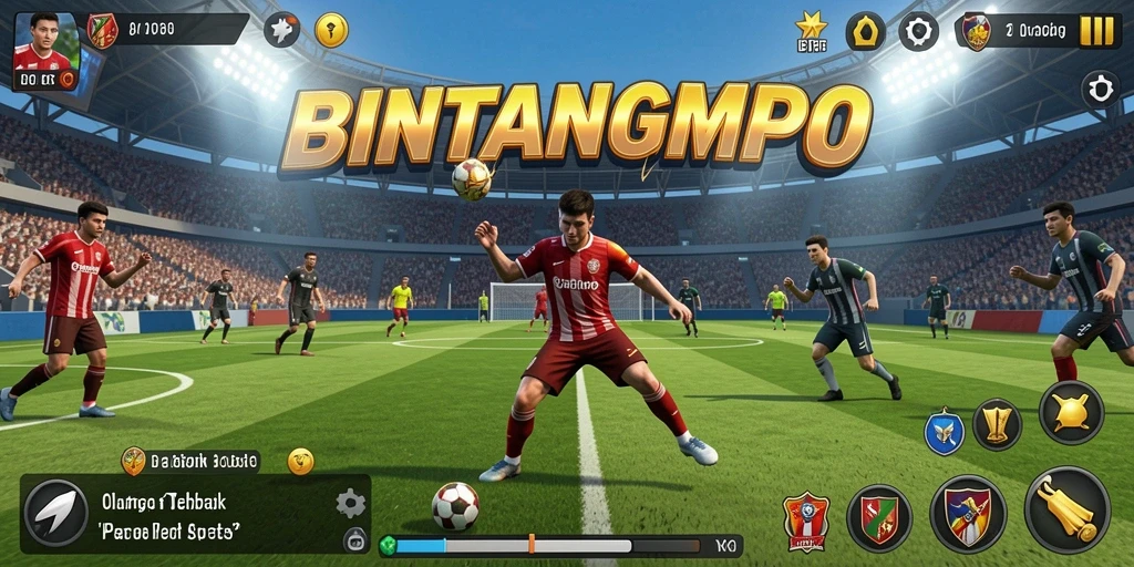 Screenshot menunjukkan aksi seru dalam gameplay olahraga BINTANGMPO.