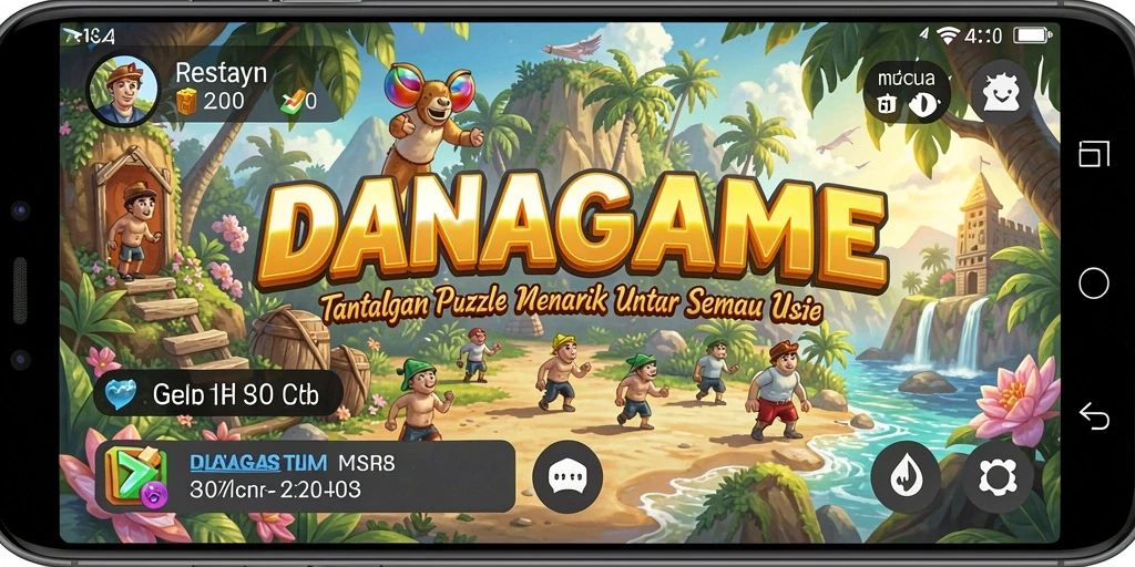 Tampilan menarik dari gameplay Puzzle DANAGAME yang menantang.