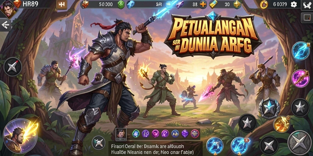 Screenshot menampilkan aksi seru gameplay ARPG di HR89.