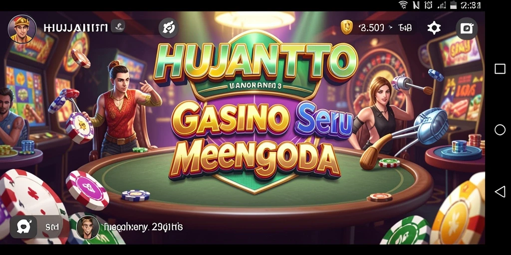 Tangkapan layar permainan HUJANTOTO yang menampilkan gameplay Kasino yang seru.