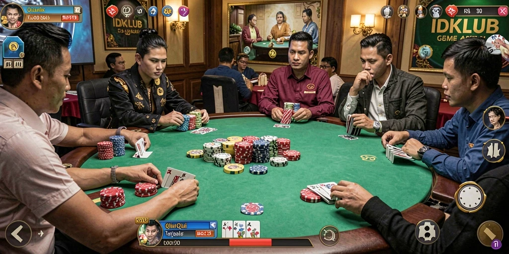 Tampilan gameplay QiuQiu yang seru dan menarik di IDKLUB.