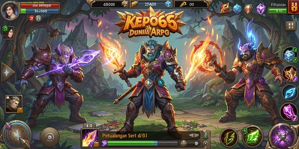 Tangkapan layar gameplay KEPO66 dengan aksi seru di medan pertempuran ARPG.