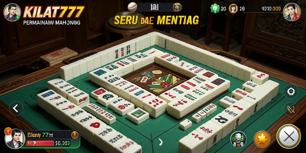 Screenshot gameplay KILAT777 yang menampilkan suasana permainan Mahjong.