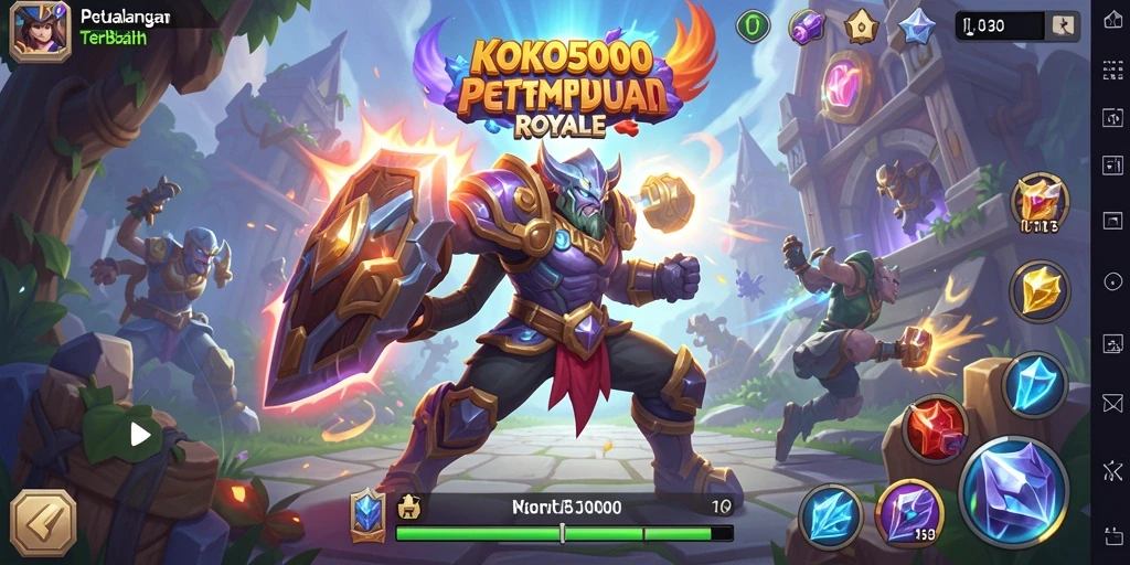 Tampilan gameplay KOKO5000 yang mendebarkan dalam pertempuran Battle Royale.