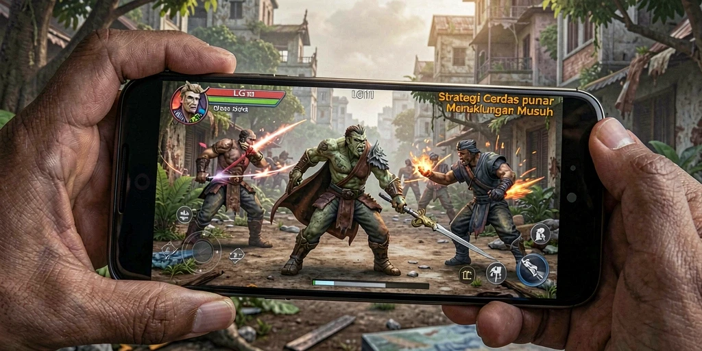 Screenshot LG111 menampilkan pertempuran epik dengan strategi yang cerdas.
