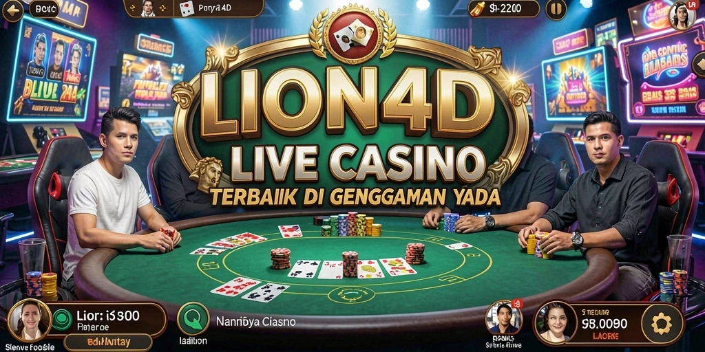 Gameplay seru di aplikasi Live Casino LION4D dengan dealer profesional.