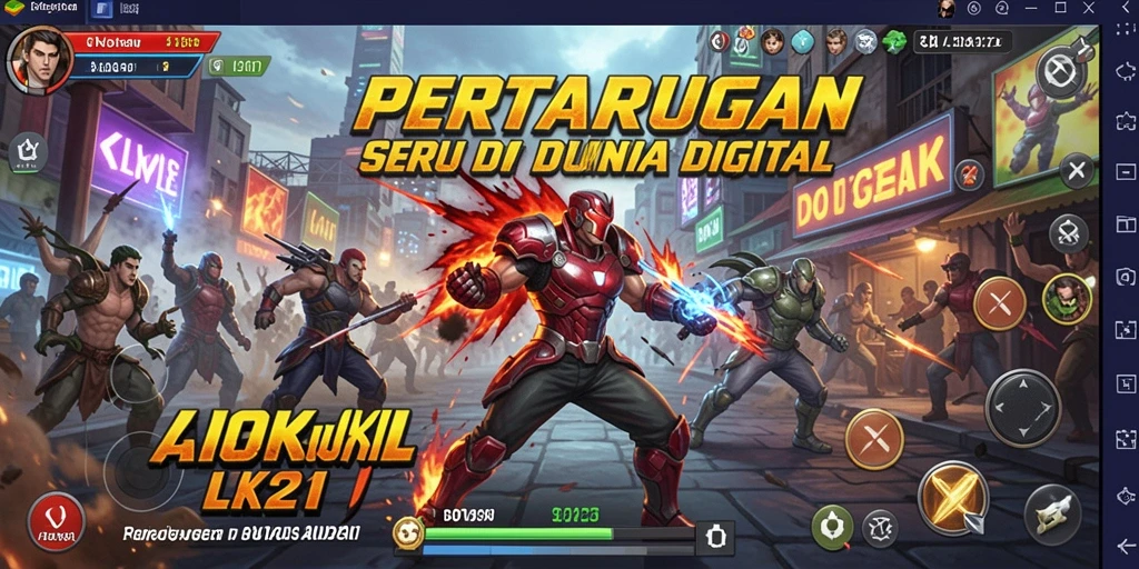 Tangkapan layar LK21 yang menunjukkan aksi pertempuran intens.