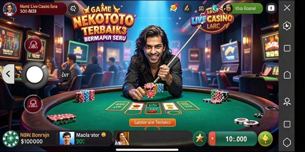 Tampilan gameplay Live Casino yang mengasyikkan di NEKOTOTO.
