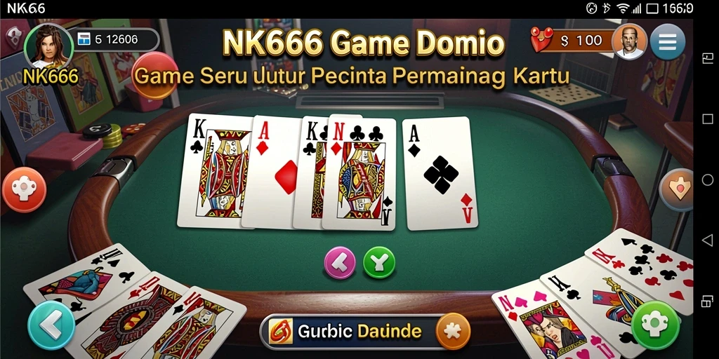 Screenshot gameplay NK666 yang menampilkan suasana seru permainan Domino.