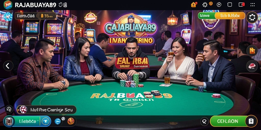 Tampilan gameplay mendebarkan di aplikasi Live Casino RAJABUAYA89.
