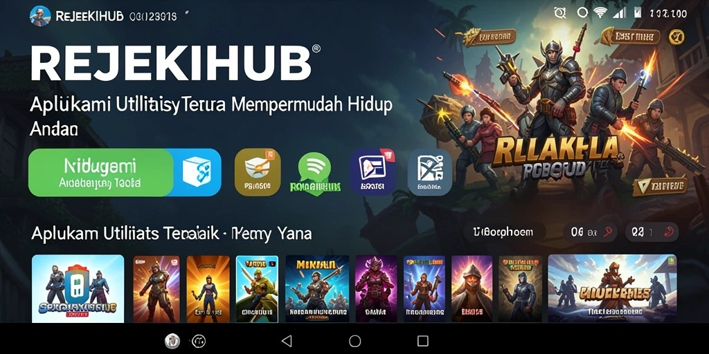 Tampilan antarmuka pengguna aplikasi REJEKIHUB yang intuitif dan mudah digunakan.