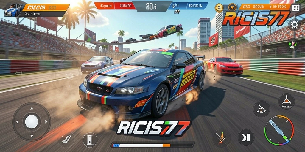 Gameplay balap mobil yang seru dan menantang di RICIS77.