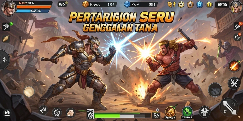 Tangkapan layar utama RP66 menampilkan adegan pertarungan mendebarkan.