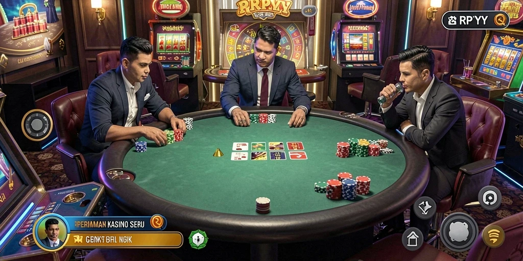 Tangkapan layar game RPYYY menunjukkan keseruan saat bermain slot Kasino yang menggembirakan.
