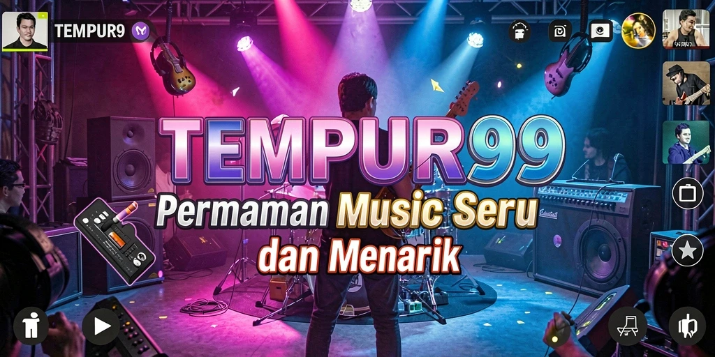 Screenshot gameplay TEMPUR99 menampilkan keseruan bermain musik.