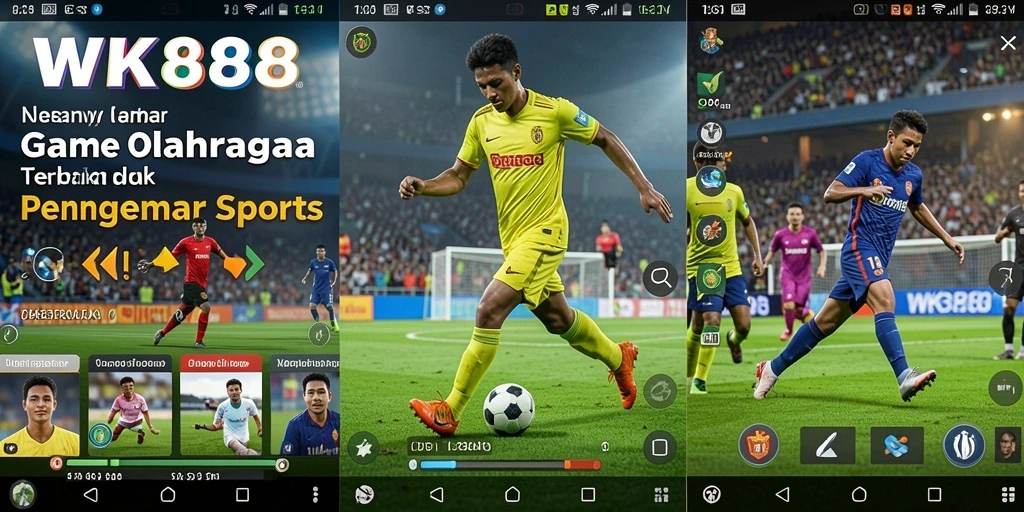 Tangkapan layar utama WK888 menampilkan aksi seru dalam permainan olahraga.