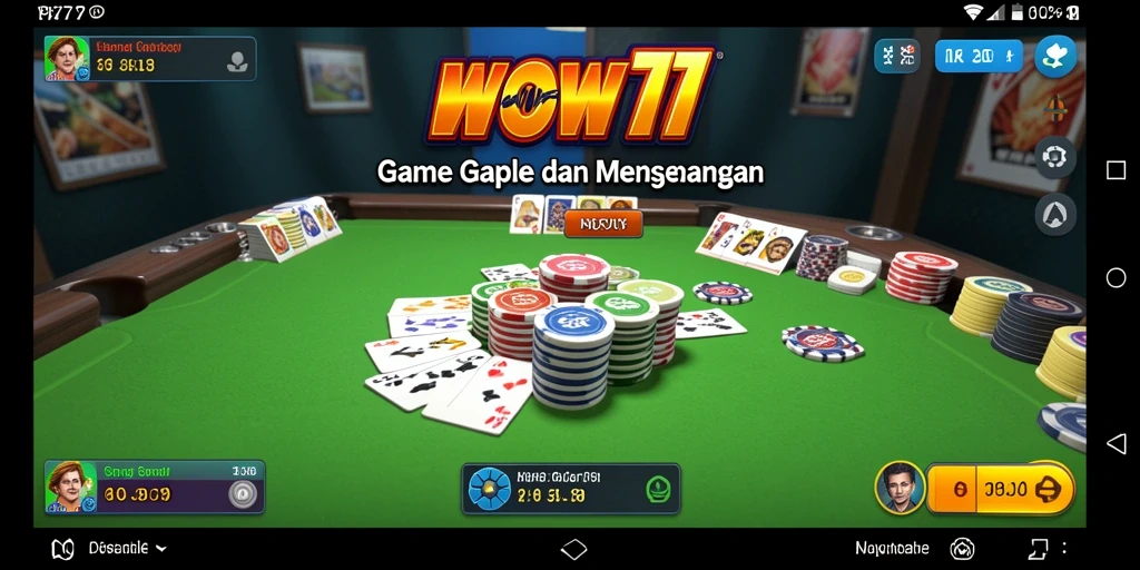 Screenshot gameplay seru dari WOW77 yang menampilkan permainan Gaple